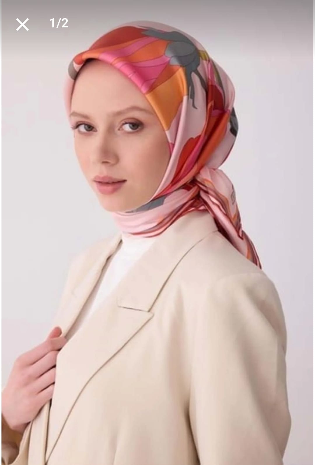 Belli Saf İpek Eşarp (4303-55)