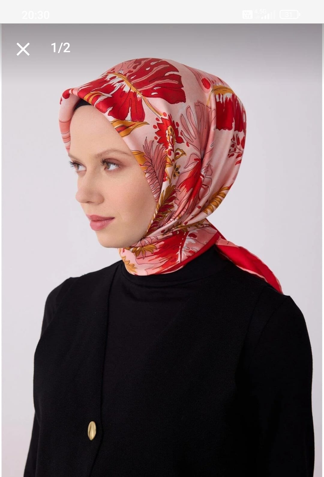 Belli Saf İpek Eşarp (4323-52)