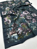 Fresh scarfs MADELEINE DESENLİ PAMUK VİSKON ŞAL Petrol