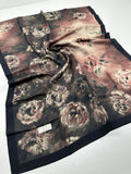 Fresh scarfs MADELEINE DESENLİ PAMUK VİSKON ŞAL Siyah