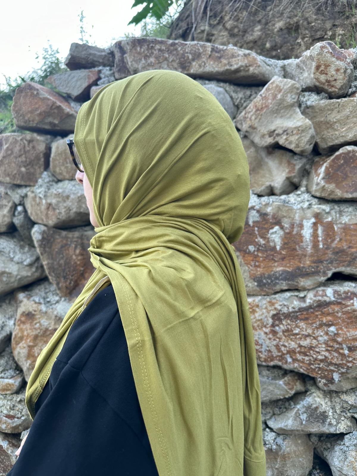Fresh Scarfs Penye Şal (yağ yeşili)